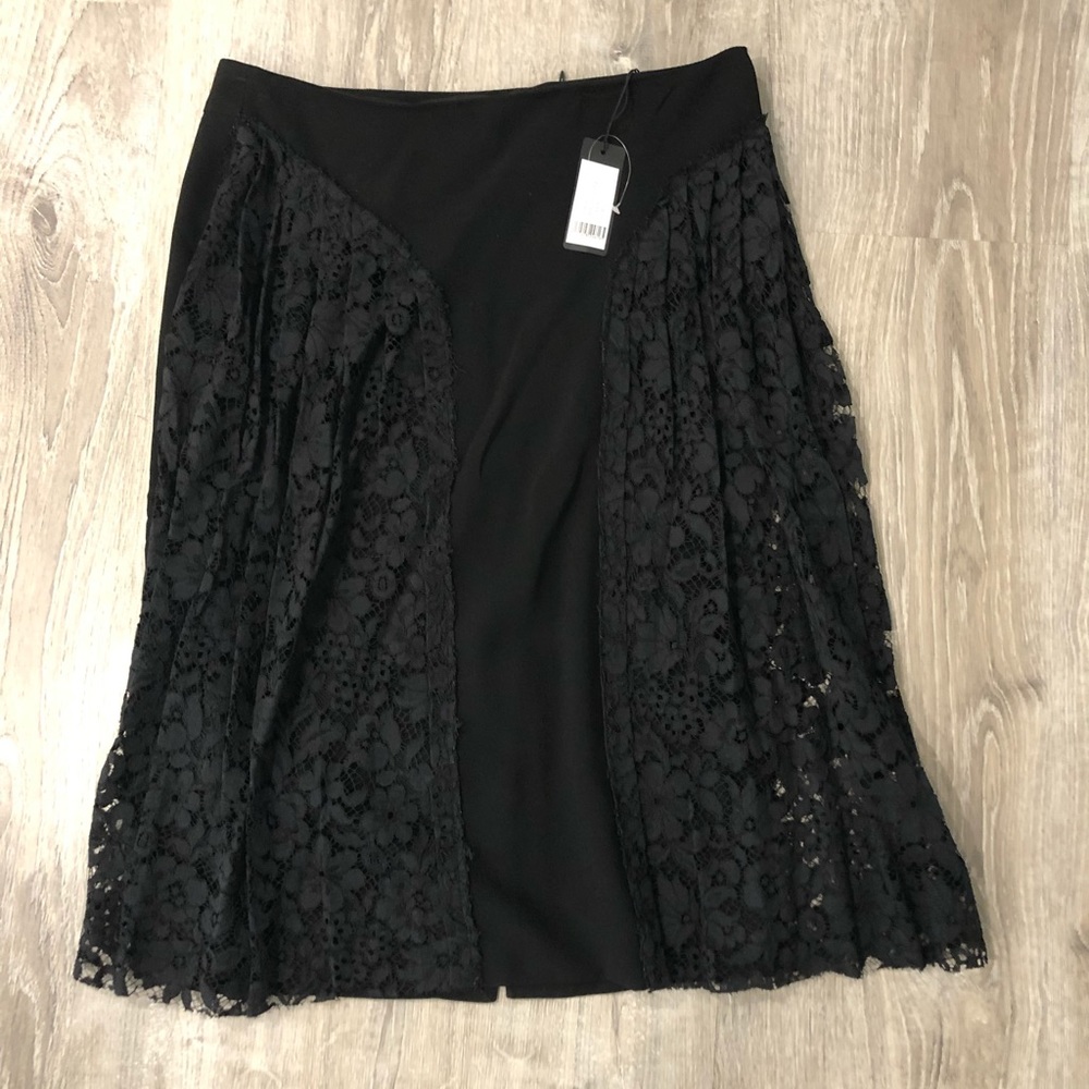 Joseph Lace & Pleated Accents Skirt